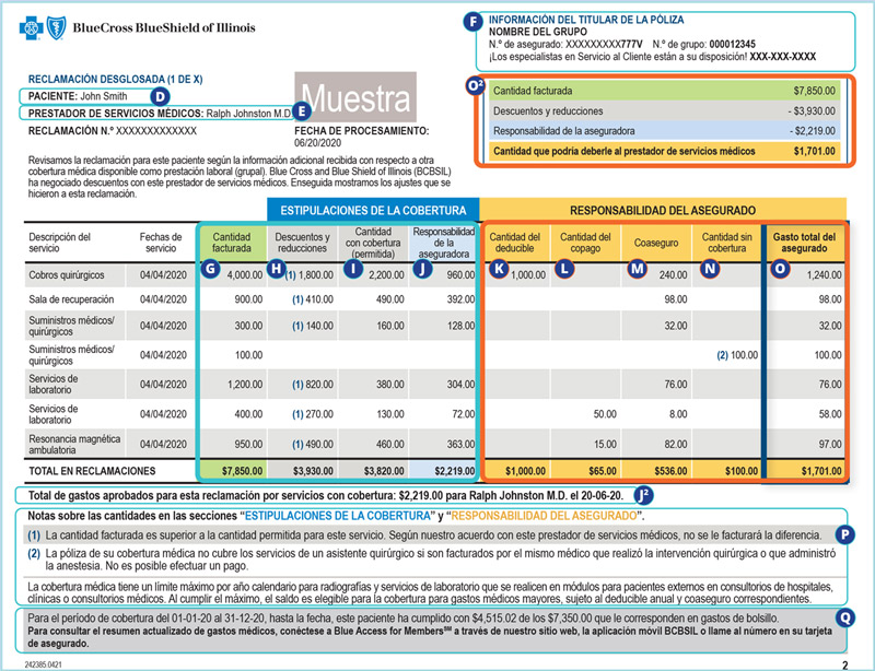 IL EOB segunda página