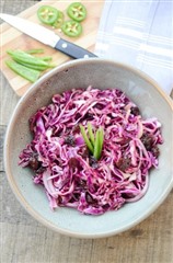 Red Cabbage Slaw with Dried Cherries